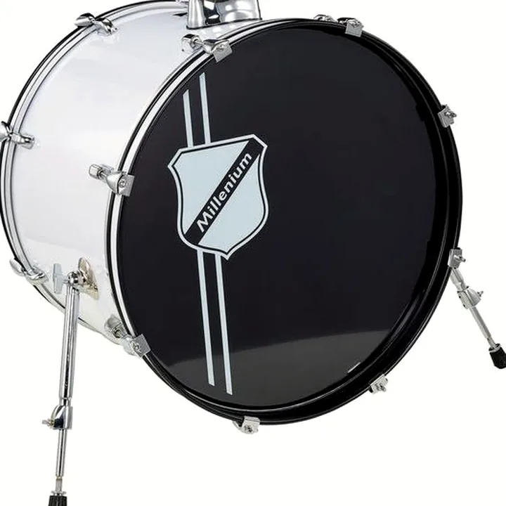 Batterie acoustique Millenium Focus 22″x16″ Bass Drum White : Test et Avis