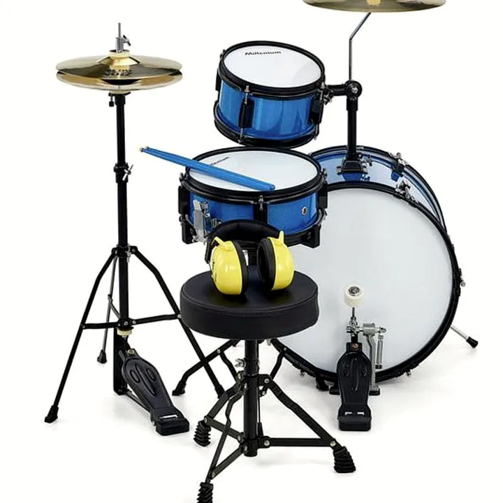 Batterie acoustique Millenium Youngster Drum Set Bundle Blue : Test et Avis
