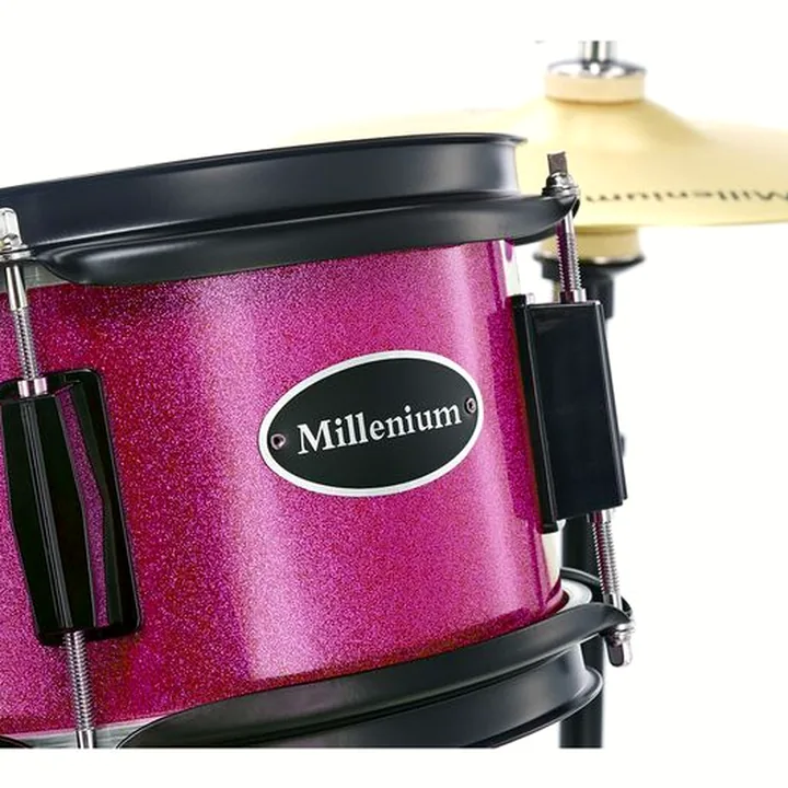 Test et Avis : Batterie acoustique Millenium Youngster Drum Set Bundle Pink